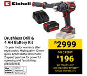Einhell Brushless Drill & 4Ah Battery Kit