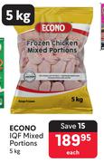 Econo IQF Mixed Portions-5Kg Each
