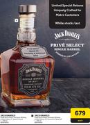 Jack Daniel's Single Barrel Select Tennessee Whisky Limited Edition (2 Flavourful & Balanced)-750ml
