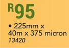 Dampcourse SABS-225mm x 40m x 375 Micron