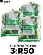 Green Pepper Thriftpacks-For 3