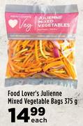 Food Lover's Julienne Mixed Vegetable Bags-375g