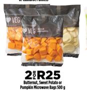 Butternut, Sweet Potato or Pumpkin Microwave Bags-For 2