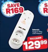 Selectrix Surge 5 Way USB Adaptor