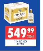 Old Buck Dry Gin-12 x 200ml