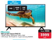 Hisense 108cm (43") Smart FHD TV 43A4K