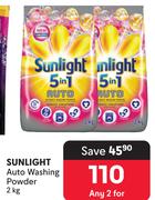 Sunlight Auto Washing Powder-For 2 x 2Kg