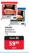 Eskort Smoked Or Red Viennas-1Kg Each