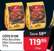 Cote D'OR Mini Bouchee Milk Chocolate-For 2 x 122g