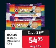 Bakers Biscuits (All Variants)-For 5 x 125g