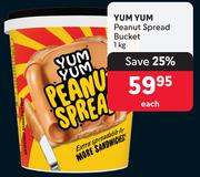 Yum Yum Peanut Spread Bucket-1Kg Each