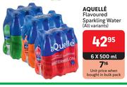 Aquelle Flavoured Sparkling Water (All Variants)-6 x 500ml