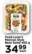 Food Lover's Mexican Style Bean Salad-400g Each