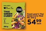Food Lover's Thai Green Curry Meal Mix-510g Each