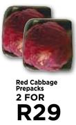 Red Cabbage Prepacks-For 2