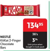 Nestle Kitkat 2 Finger Chocolate Bars-36's