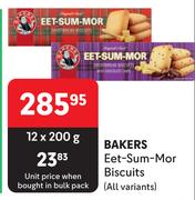 Bakers Eet-Sum-Mor Biscuits (All Variants)-12 x 200g