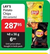 Lay's Potato Chips (All Variants)-48 x 36g