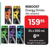 Reboost Energy Drinks (All Variants)-24 x 500ml