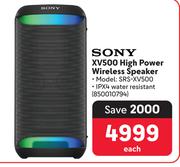 Sony XV500 High Power Wireless Speaker SRS-XV500