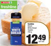Spar Freshline Sliced White Bread Toaster-700g Per Loaf