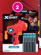 Zuru X-Shot Micro Color Card Blaster Or Skins Menace Dart Blaster-Each