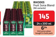 Rhodes Fruit Juice Blend (All Variants)-24 x 200ml