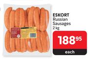 Eskort Russian Sausages-2Kg Each