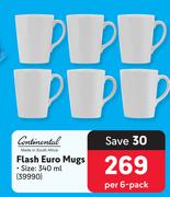 Continental Flash Euro Mugs-Per 6 Pack