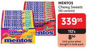 Mentos Chewy Sweets (All Variants)-112's
