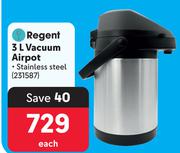 Regent 3L Vacuum Airpot-Each