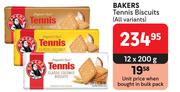 Bakers Tennis Biscuits (All Variants)-12 x 200g