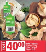 Spar Freshline Turmeric 150g, Garlic 120g Or Ginger 150g-For Any 2 