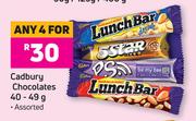 Cadbury Chocolates (Assorted)-For Any 4 x 40/49g