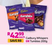 Cadbury Whispers Or Tumbles-200g Each