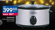 Kambrook Stainless Steel Slow Cooker-6Ltr Each