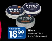 Nivea Men Even Tone Face Creme-50ml Each