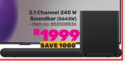 TCL 3.1 Channel 240W Soundbar S643W