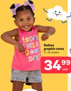 Babies Graphic Vests (0-24 Months)-Each