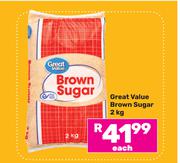 Great Value Brown Sugar-2Kg Each