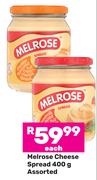 Melrose Cheese Spread Assorted-400g Each