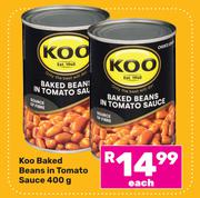 Koo Baked Beans In Tomato Sauce-400g Each