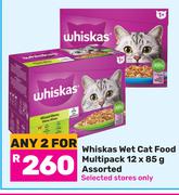 Whiskas Wet Cat Food Multipack Assorted-For 2 x 12 x 85g