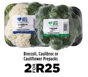 Broccoli, Caulibroc Or Cauliflower Prepacks-For 2