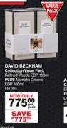 David Beckham Collection Value Pack Refined Woods EDP 100ml Plus Aromatic Greens EDP 100ml-Per Pack