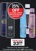 Yardley, Lentheric & Exclamation Deodorants-Each