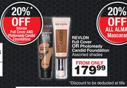 Revlon Full Cover Or Photoready Candid Foundation Assorted Shades
