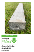 Concrete Lintel Single 2.1M 81474699