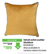 Velvet Ochre Scatter 50 x 50cm 81493040