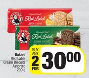 Bakers Red Label Cream Biscuits Assorted-For Any 2 x 200g